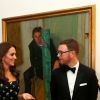 Catherine Kate Middleton, la duchesse de Cambridge et Nicholas Cullinan (Directeur de la National Portrait Gallery) - Soirée "Portrait Gala 2019" au Musée "National Portrait Gallery" à Londres, le 12 mars 2019.
