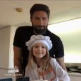 Olivier Giroud avec sa fille Jade dans "Tous en cuisine avec Cyril Lignac" sur M6, le 12 mai 2020.
