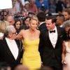 George Miller, Charlize Theron, Nicholas Hoult, Zoë Kravitz - Montée des marches du film "Mad Max : Fury Road" lors du 68 ème Festival International du Film de Cannes, à Cannes le 14 mai 2015.