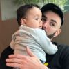 Karim Benzema pose avec son fils Ibrahim sur Instagram le 6 février 2018.