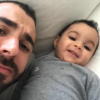 Karim Benzema s'affiche avec son fils de 6 mois dans une story Instagram le 7 décembre 2017.