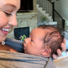 Iskra Lawrence et sa fille. Mai 2020.