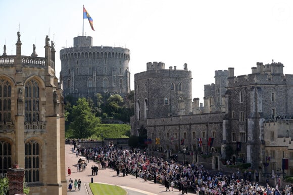 Atmosphère le jour du mariage du prince Harry et de Meghan Markle à Windsor, le 19 mai 2018.