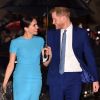 Le prince Harry, duc de Sussex, et Meghan Markle, duchesse de Sussex arrivent à la cérémonie des Endeavour Fund Awards à Londres le 5 mars 2020.