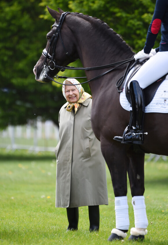 La reine Elisabeth II d'Angleterre se rend à l'évènement The Royal Horse Show 2019 à Windsor, le 9 mai 2019.