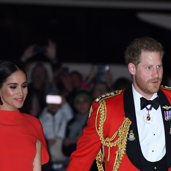 Le prince Harry, duc de Sussex, et Meghan Markle, duchesse de Sussex assistent au festival de musique de Mountbatten au Royal Albert Hall de Londres, Royaume Uni, le 7 mars 2020.