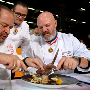 Exclusif - Philippe Etchebest préside le salon français de la restauration "Expotel" à Bordeaux. Il dirige aussi la journée des chefs et sa compétion regroupant 22 Etoiles sur l'évènement, le 25 Novembre 2019. © Patrick Bernard/ Bestimage