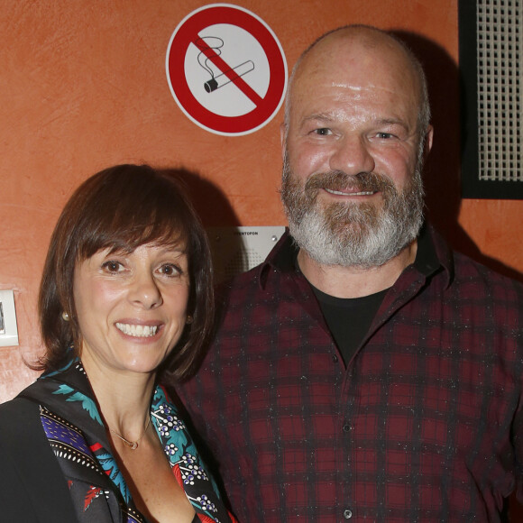 Philippe Etchebest et sa femme Dominique - People assistent au spectacle "Laurent Gerra Sans Modération" sur la scène de l'Olympia à Paris le 27 décembre 2017. © Alain Guizard/Bestimage