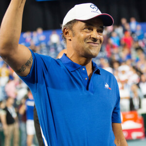 Yannick Noah - Les joueurs de tennis français Julien Benneteau et Nicolas Mahut opposés aux joueurs espagnols Marcel Granollers et Feliciano Lopez lors de la Demi finale double, de la Coupe Davis de tennis France / Espagne, remportée par la France: (6-0, 6-4, 7-6) à Villeneuve-d'Ascq, France, le 15 septembre 2018.