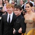 Daniel Radcliffe, Rupert Grint et Emma Watson à la première du film " Harry Potter et les reliques de la mort - 2ème partie " à New York en 2011.