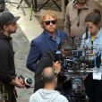 Rupert Grint pendant le tournage de la série "Snatch" à Malaga, Espagne, le 3 avril 2018.
