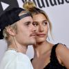 Justin Bieber et sa femme Hailey Baldwin Bieber au photocall de la première de la série documentaire lancée sur YouTube Originals "Justin Bieber: Seasons" au Regency Bruin Theatre de Los Angeles, Californie, Etats-Unis, le 27 janvier 2020.