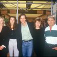  Archives - Gérard Vives, Cécile Auclert, Hélène Le Moignic, Bradley Cole, Christiane Jean et Thierry Redler, de la série "Les filles d'à côté", à Roland-Garros. Mai 1994. 