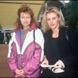 Archives - Christiane Jean et Cécile Auclert de la série "Les filles d'à côté" à Roland-Garros. Mai 1994.