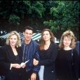  Archives - Cécile Auclert, Gérard Vives, Hélène Le Moignic et Christiane Jean de la série "Les filles d'à côté" à Roland-Garros. Mai 1994. 