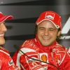 Felipe Massa et Michael Schumacher lors du Grand Prix du Japon en octobre 2006.