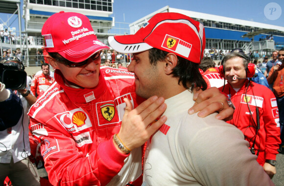 Felipe Massa et Michael Schumacher lors du Grand Prix du Brésil en octobre 2006.