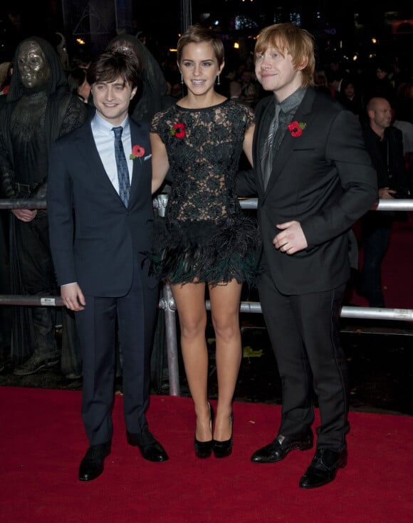 Daniel Radcliffe, Emma Watson et Rupert Grint - Première du film "Harry Potter et les Reliques de la mort - Partie 1" à Londres en 2010.