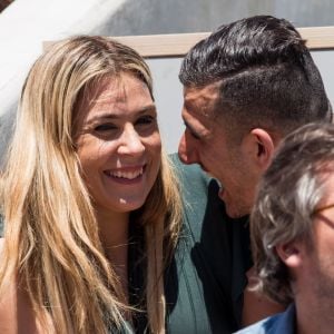 Marion Bartoli et son nouveau compagnon le joueur de football belge Yahya Boumediene dans les tribunes lors des internationaux de tennis de Roland Garros à Paris, France, le 2 juin 2019. © Jacovides-Moreau/Bestimage