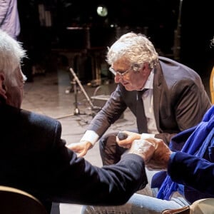 Exclusif - Prix Spécial - Guy Bedos, Michel Boujenah Jean-Paul Belmondo - La Belgique rend hommage à Guy Bedos, au théâtre 140, là où il a débuté sa carrière d'artiste. Une soirée était organisée dans le cadre du Brussels Film Festival en présence d'amis et d'artistes - Bruxelles le 18 juin 2016