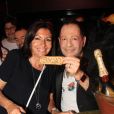 Exclusif - Anne Higalgo (maire de Paris) et Jean-Luc Romero-Michel lors de la soirée d'anniversaire de J.L.Romero-Michel et A.Hidalgo au Banana Café à Paris, France, le 29 juin 2019. © Philippe Baldini/Bestimage