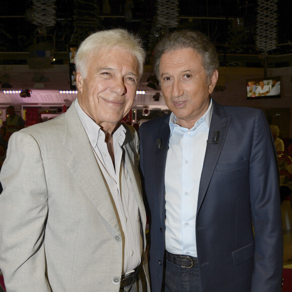 Guy Bedos et Michel Drucker - Enregistrement de l'émission "Vivement Dimanche" à Paris le 3 septembre 2014.