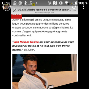 Julien Tanti dénonce une arnaque sur Snapchat, le 2 juin 2020