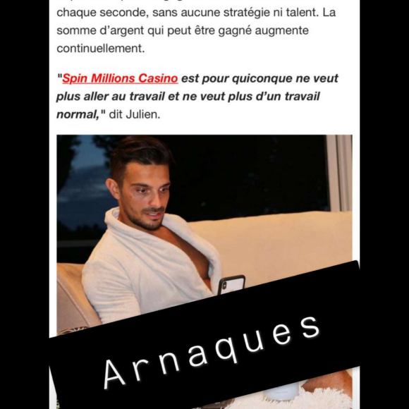 Julien Tanti dénonce une arnaque sur Snapchat, le 2 juin 2020