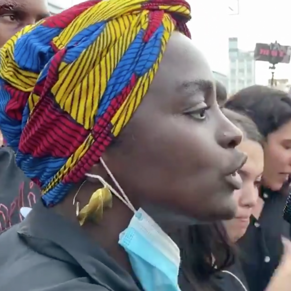 Discours de l'actrice Aïssa Maïga lors de la manifestation pacifique contre les violences policières envers les minorités, et pour que Justice soit enfin faite dans l'affaire Adama Traoré, tué à 24 ans lors d'une interpellation en 2016. Le mercredi 3 juin 2020 devant le tribunal de Paris.