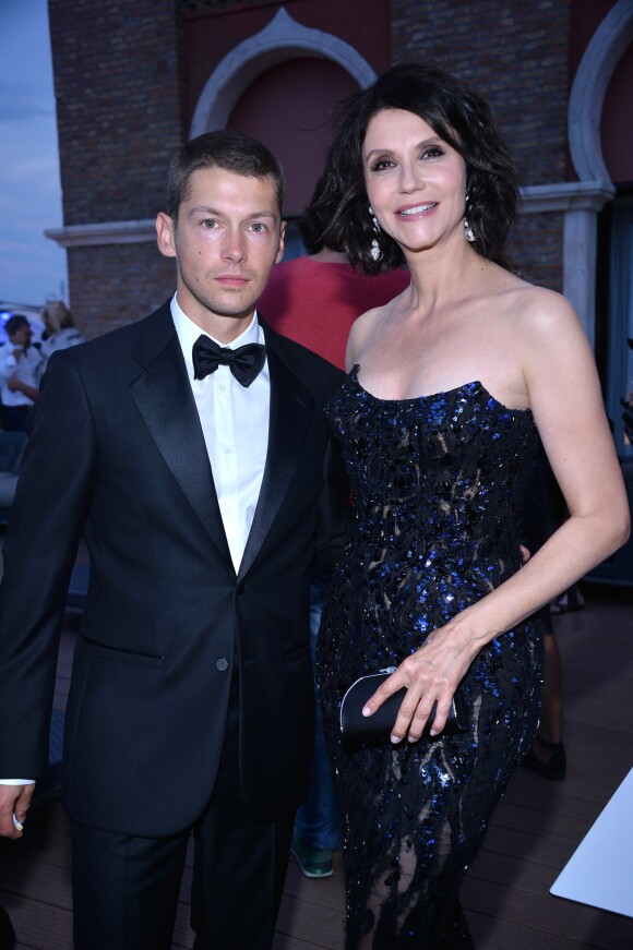 Cyril Descours et sa compagne Alessandra Martines - People au "Kineo Award" lors du 71ème festival international du film de Venise, la Mostra. Le 31 août 2014