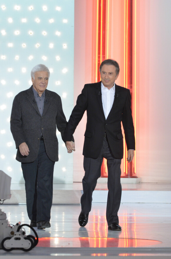 Guy Bedos et Michel Drucker dans l'émission "Vivement dimanche" en 2011.