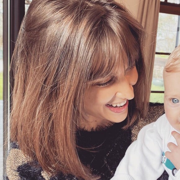 Ophélie Meunidr avec son fils Joseph, photo postée le 1er janvier 2020 sur Instagram