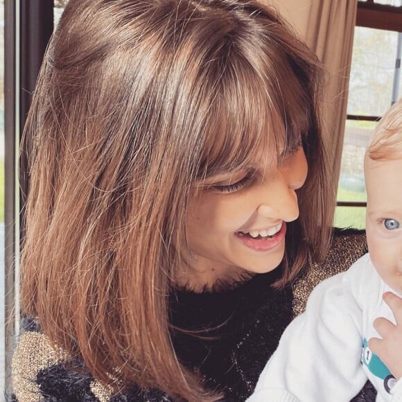 Ophélie Meunidr avec son fils Joseph, photo postée le 1er janvier 2020 sur Instagram