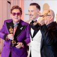 Elton John et son mari David Furnish, Bernie Taupin - People à la 28ème soirée annuelle "Elton John Academy Awards Viewing Party" à West Hollywood, Los Angeles, le 9 février 2020.