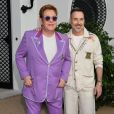 Elton John et son mari David Furnish à la Midsummer Party au profit de la Elton John Aids Fondation à la Villa Dorane au Cap d'Antibes en France, le 24 juillet 2019. © Bruno Bebert/Bestimage