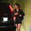 Kendall Jenner quitte le restaurant Nobu, à Malibu, dans la nuit du 8 au 9 juin 2020.
