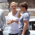  Tom Cruise et Cameron Diaz à la présentation du film "Night and day" à Séville. Le 16 juin 2010. 