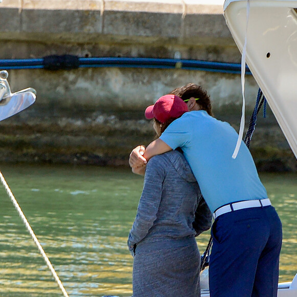 Exclusif -  Rafael Nadal et sa femme Xisca Perello se ressourcent lors de leurs vacances à Majorque le 29 mai 2020.