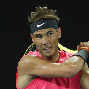 Rafael Nadal affronte Federico Delbonis lors de l'Open d'Australie. Melbourne, le 23 janvier 2020.