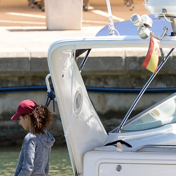 Exclusif - Rafael Nadal et sa femme Xisca Perello se ressourcent lors de leurs vacances à Majorque le 29 mai 2020.