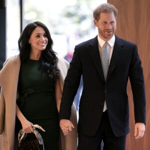 Le prince Harry, duc de Sussex, et Meghan Markle, duchesse de Sussex, arrivent à la cérémonie des WellChild Awards à Londres le 15 octobre 2019.