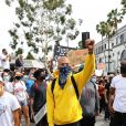 Jeremy Meeks participe à une manifestation contre les violences policières et le racisme, en soutien au mouvement Black Lives Matter. Beverly Hills, le 1er juin 2020.