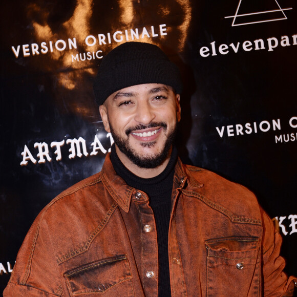 Exclusif - Slimane - Eleven Paris présente "Artmakers" aux Salons Hoche à Paris le 27 novembre 2019. Elevenparis présente une nouvelle collaboration avec le styliste A. Travia, une collection de vêtements à l'esprit rock baptisée Artmakers. © Rachid Bellak/Bestimage