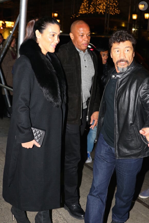 Dr. Dre et sa femme Nicole Young - Les célébrités quittent le Polo bar à New York le 17 novembre 2017.