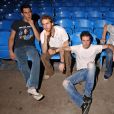  Portrait du Groupe Maroon 5 (Jesse Carmichael, Mickey Madden, Adam Levine, Ryan Dusick, James Valentine) à West Palm Beach en Floride le 16 juin 2003. 