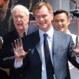  Christopher Nolan, Michael Caine et Joseph Gordon-Levitt - Christopher Nolan dévoile sa plaque sur Hollywood Boulevard. Los Angeles. Le 7 juillet 2012. 