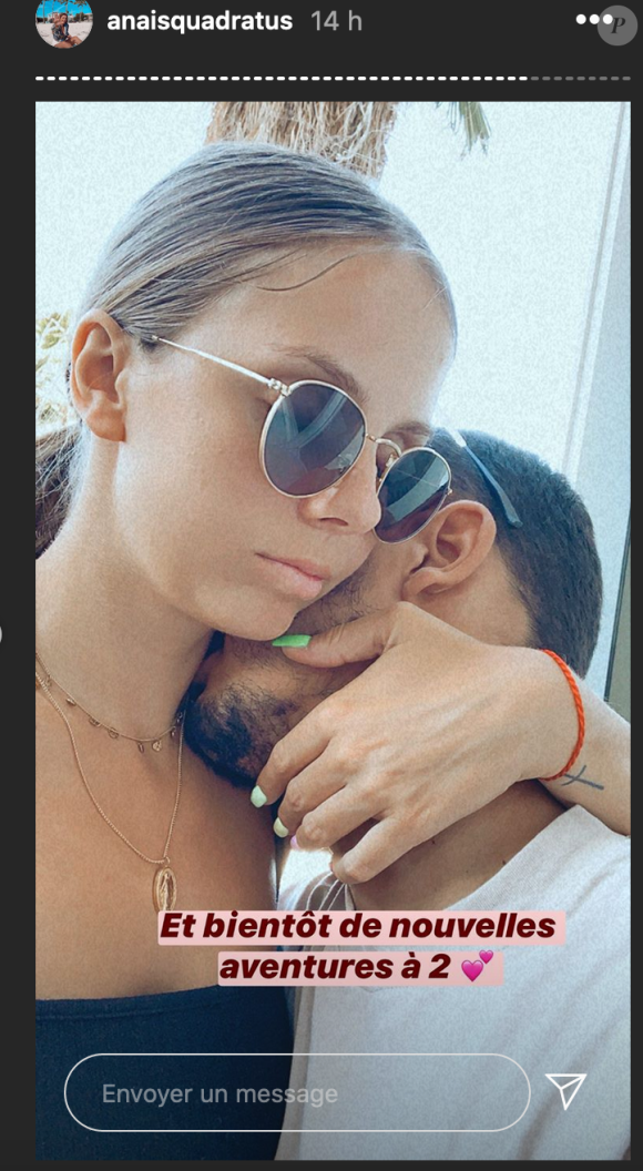 Anaïs Quadratus (Secret Story) pose dans les bras de son mari Benjamin - Instagram, 4 juillet 2020