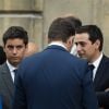 Christophe Castaner, ministre de l'Intérieur, Stéphane Séjourné et Gabriel Attal lors du discours aux armées d'Emmanuel Macron à l'Hôtel de Brienne, siège du ministère des Armées. Emmanuel Macron a annoncé la création d'un commandement de l'espace, qui sera créé à l'automne au sein de l'armée de l'Air. Paris, le 13 juillet 2019. Eliot Blondet/Pool/Bestimage