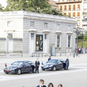 Le roi Felipe VI d'Espagne, la reine Letizia, la princesse Leonor, l'infante Sofia - La famille royale d'Espagne assiste à un hommage aux victimes du coronavirus (COVID-19) à la Cathédrale de l'Almudena à Madrid le 6 juillet 2020.
