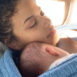 Christina Milian avec son fils Isaiah. Mars 2020.